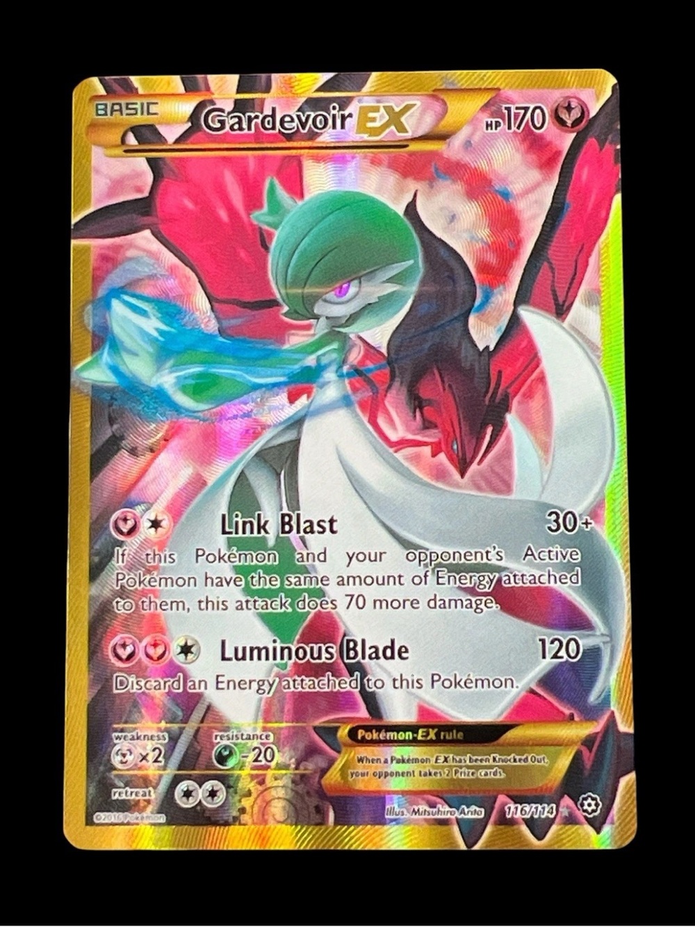 Gardevoir EX (Secret) 116/114 XY-Steam Siege Holo Trading Card